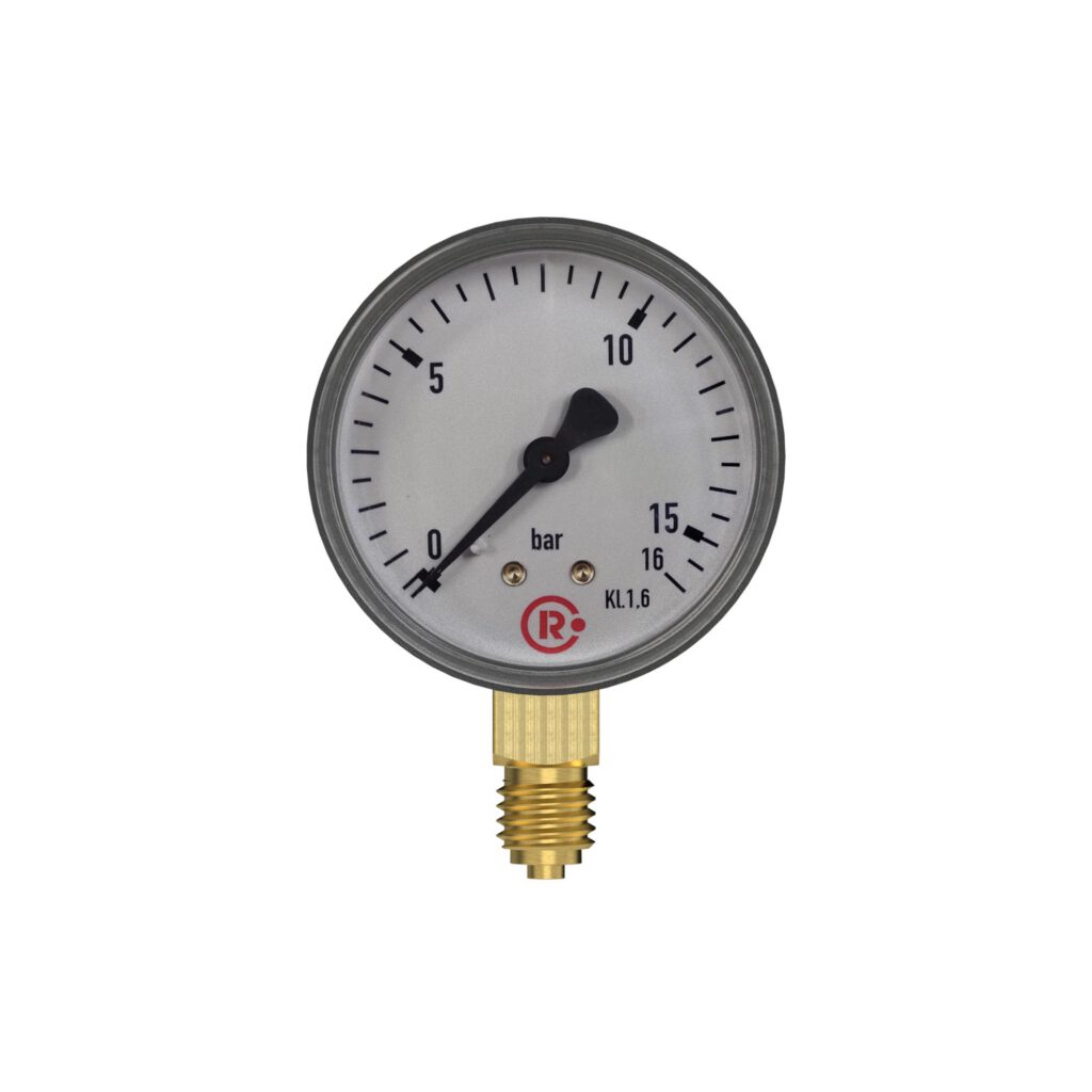 Standardmanometer, Stahlblechgeh., G 1/8 unten, -1/0,0 bar, Ø 40
