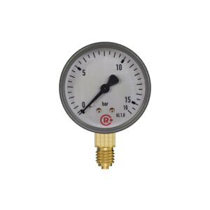Standardmanometer, Stahlblechgeh., G 1/8 unten, -1/0,0 bar, Ø 40
