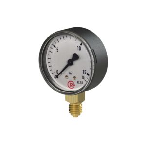 Standardmanometer, Stahlblechgeh., G 1/8 unten, -1/0,0 bar, Ø 40