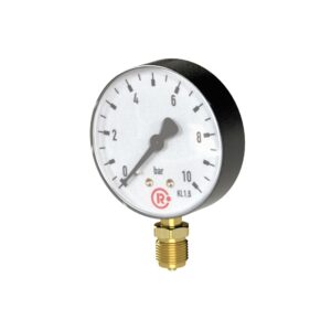 Standardmanometer, Kunststoffgeh., G 1/2 unten, -1/0,0 bar, Ø 80