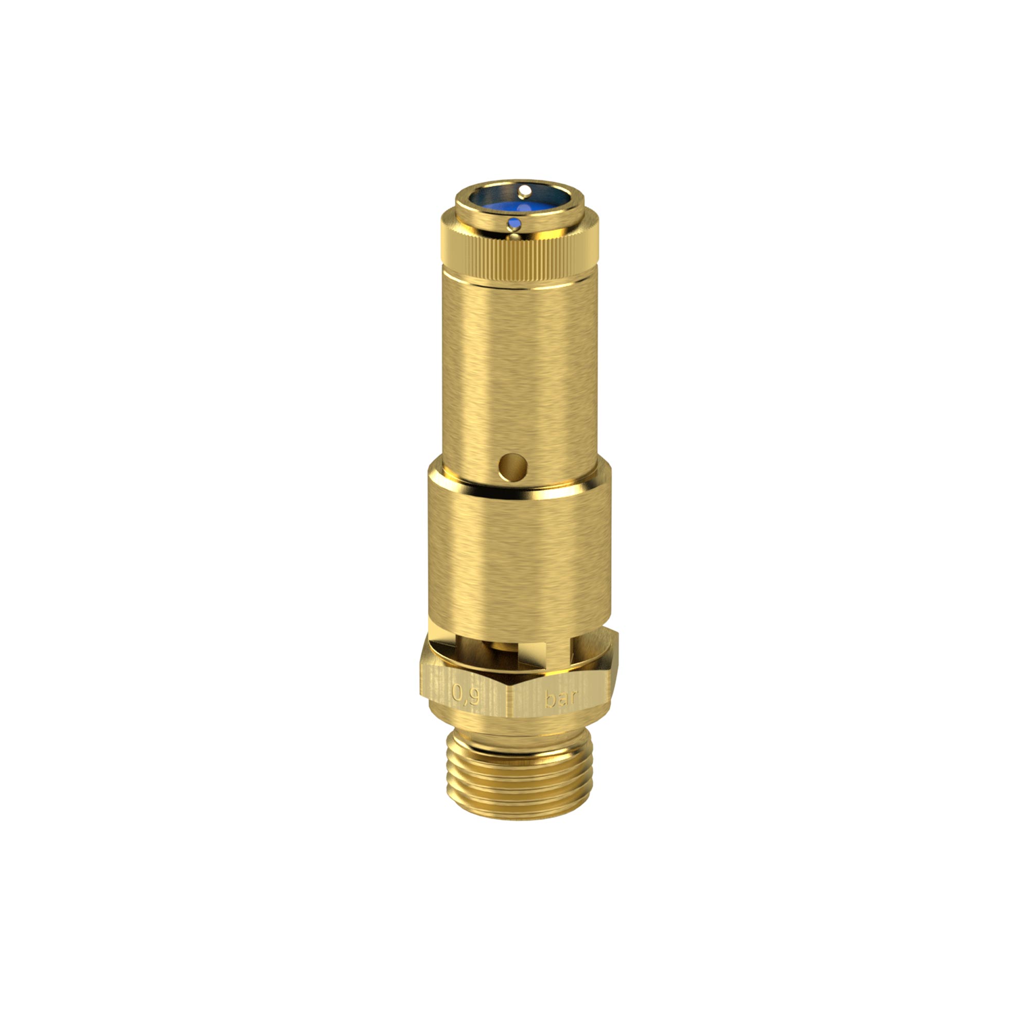 Sicherheitsventil DN 10, Messing, G 3/8, Ansprechdruck 0,2 bar