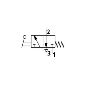 3/2-Wegeventil, man. 90° Hebel monostabil G 1/8