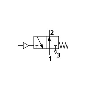 3/2-Wegeventil, pneumatisch, monostabil, Anschluss G 1/8, NO