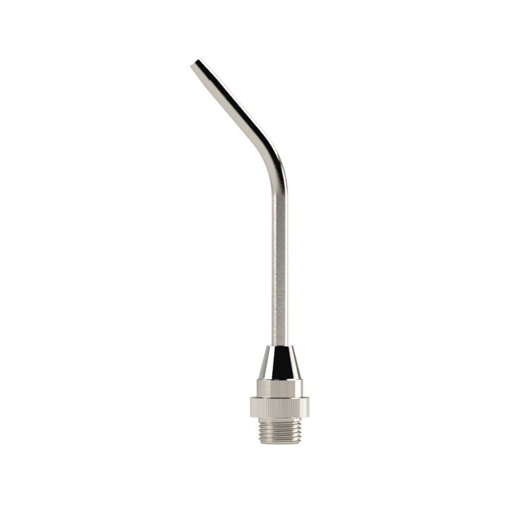 Verlängerungsdüse, Bohrung 3,0 mm, MS vern., 100 mm lang gebogen