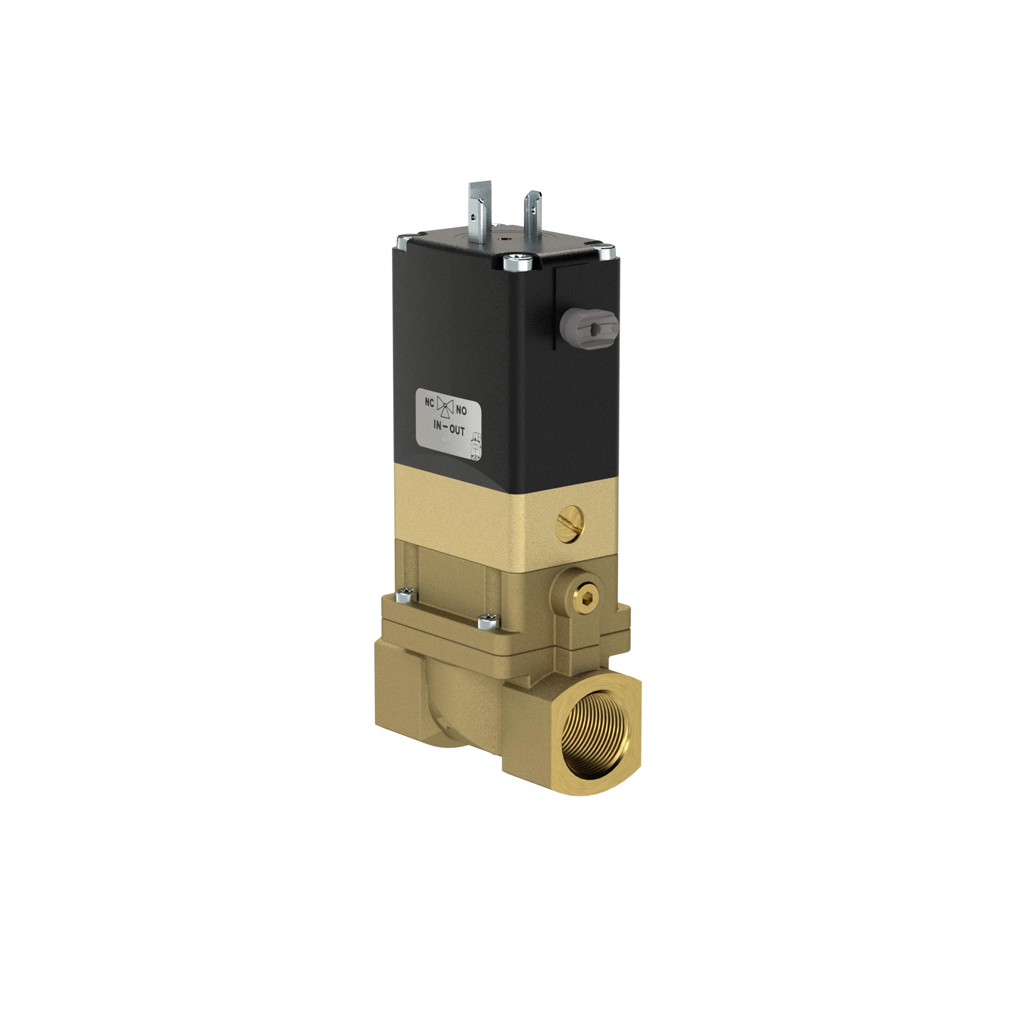 2/2 We-MV, NC, MS, G 1/2, DN 13, PN 0,2-10, NBR, vorge. 230V AC