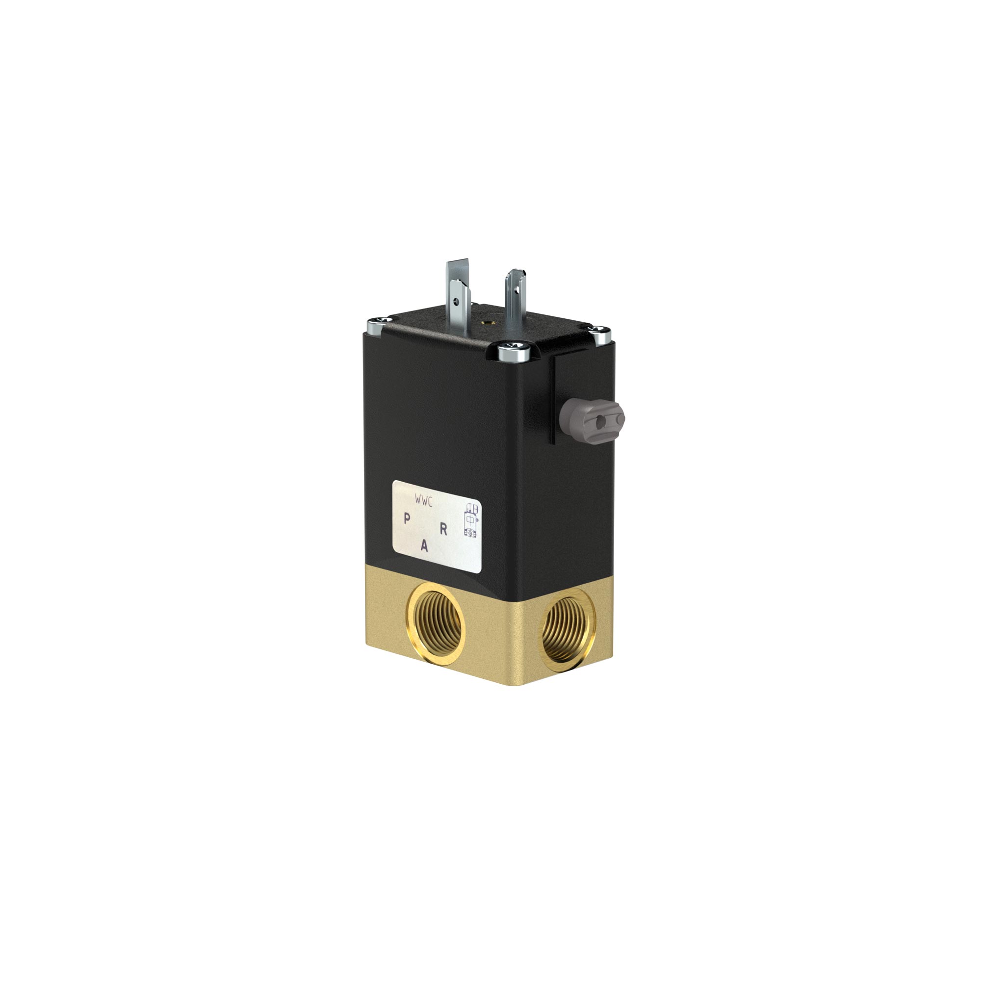 3/2 We-MV, NC, MS, G 1/4, DN 3, PN 0-10, NBR, direktg. 230V AC