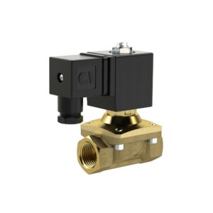 2/2 MV, NC, MS, G 3/8, DN13, PN 0-12, FPM, zwangsg., 230V AC