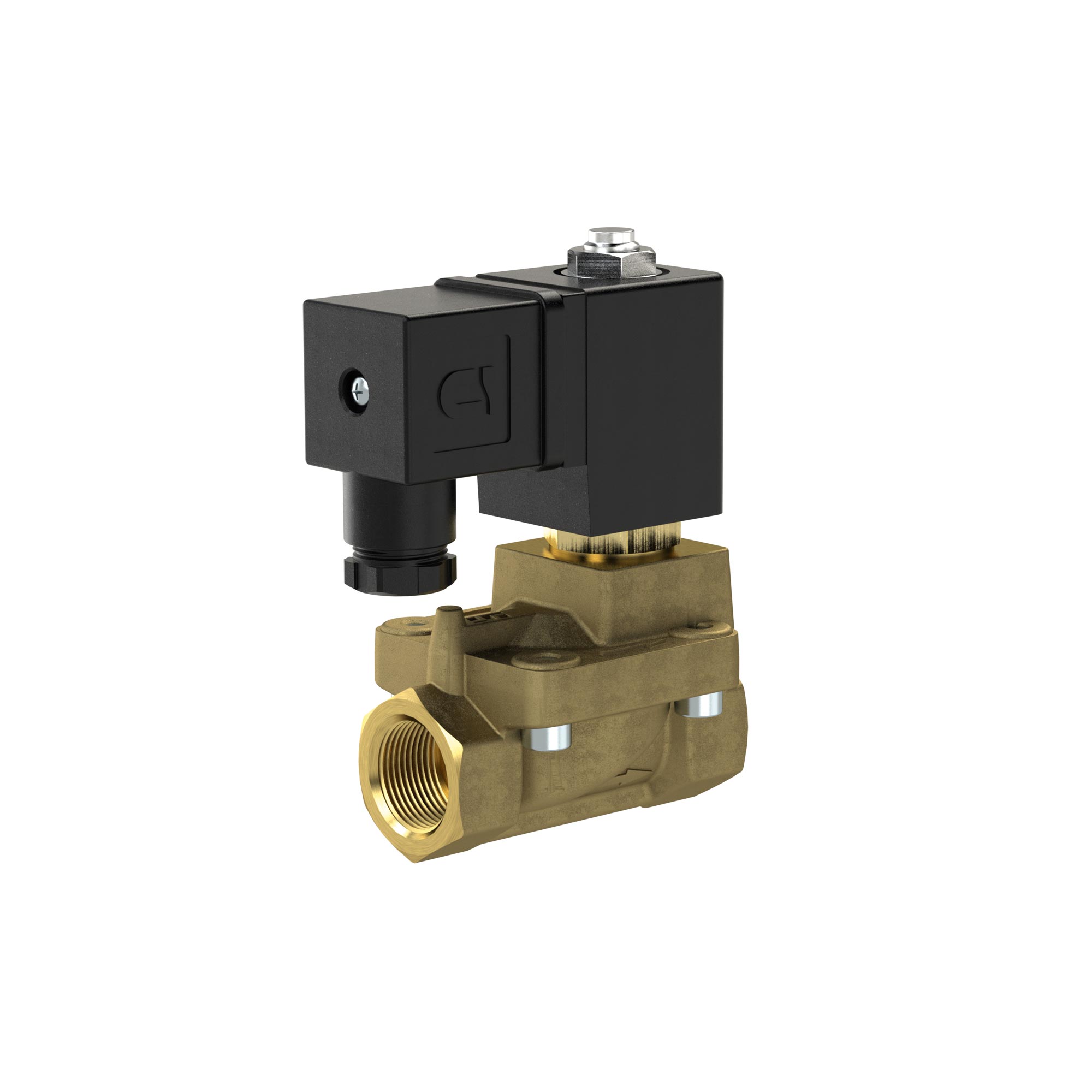 2/2 MV, NC, MS, G 3/8, DN13, PN 0,5-16, FPM, vorgest., 230V AC