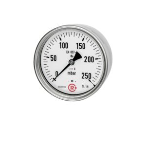 Kapselfedermanometer, G 1/2 hinten zentrisch, 0 - 25 mbar, Ø 100