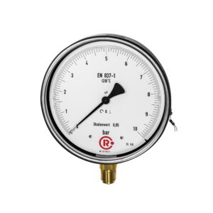 Feinmessmanometer, G 1/2 radial unten, -1 / 0,0 bar, Ø 160
