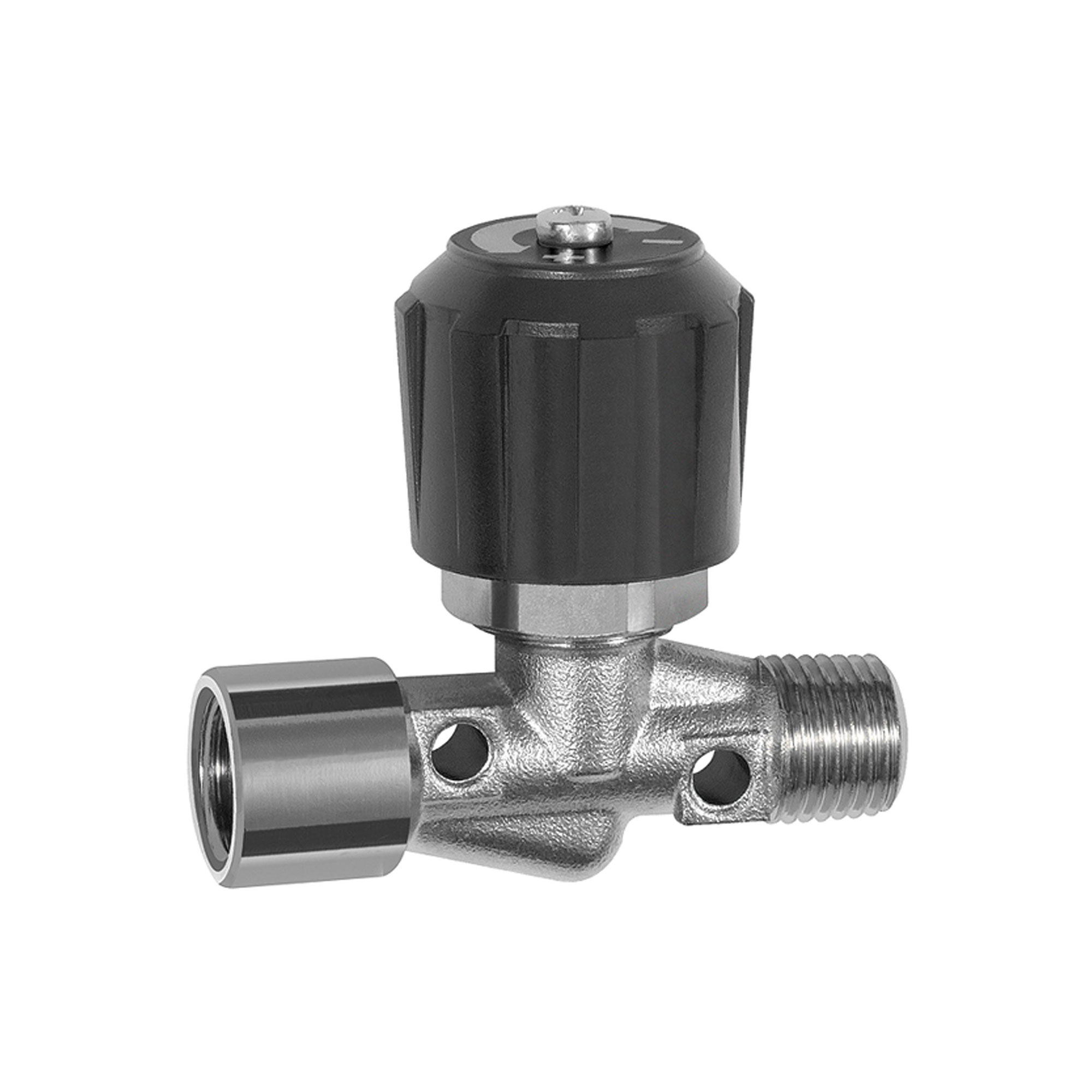 Nadelventil, Messing vernickelt, IG/AG, Rp/R 1/8, DN 4