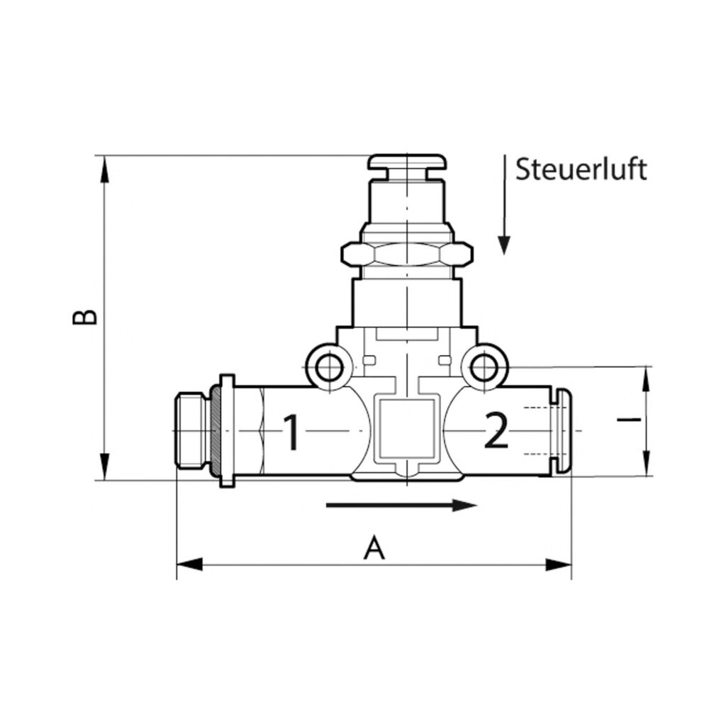 Pneum.entsperrb.Rückschlagventil Gew.-Schl., G 1/8, Schl.6