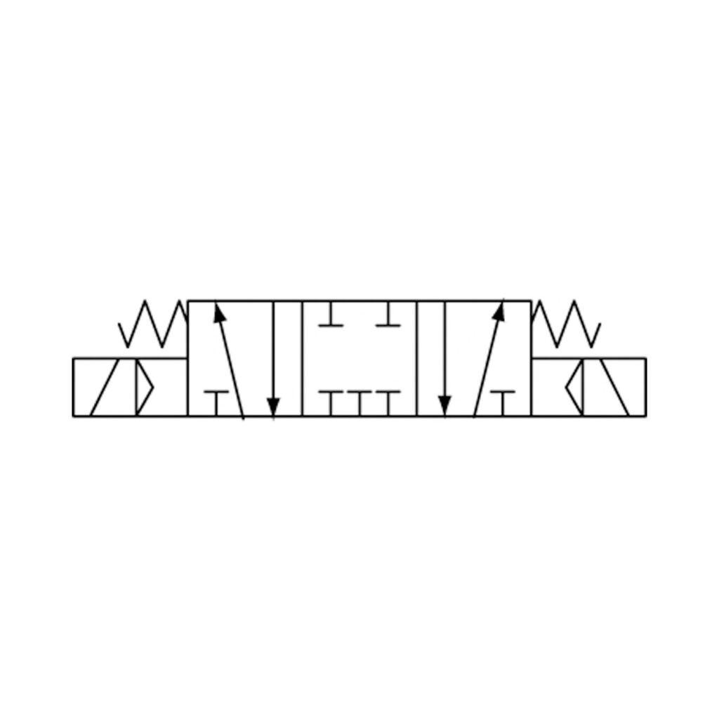 5/3-Wegeventil elektropneum. »4V«, Mitte geschl., M5, 24 V DC