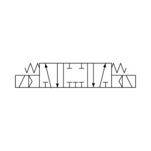 5/3-Wegeventil elektropneum. »4V«, Mitte geschl., M5, 24 V DC