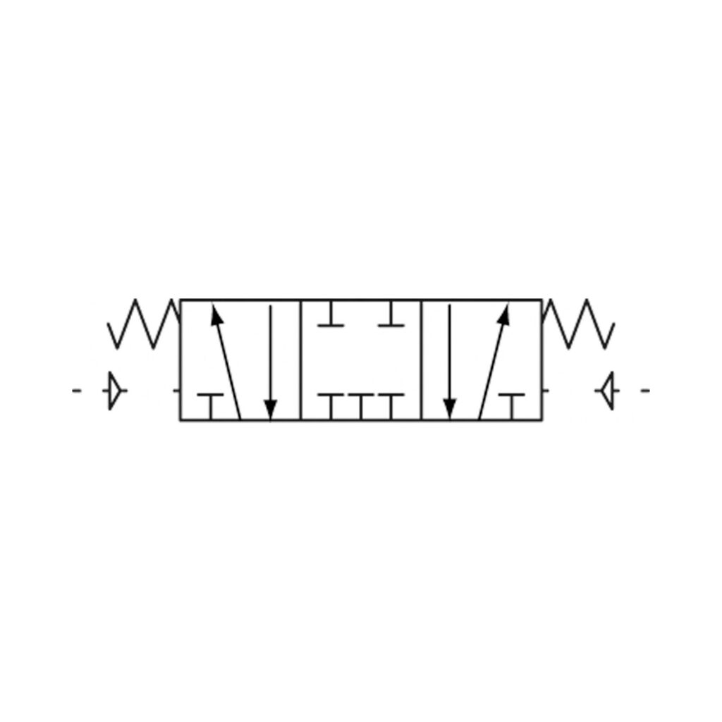5/3-Wegeventil, pneumatisch, »4A«, Mitte geschlossen, M5