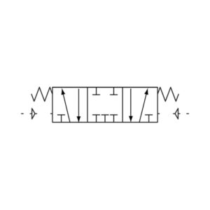 5/3-Wegeventil, pneumatisch, »4A«, Mitte geschlossen, M5