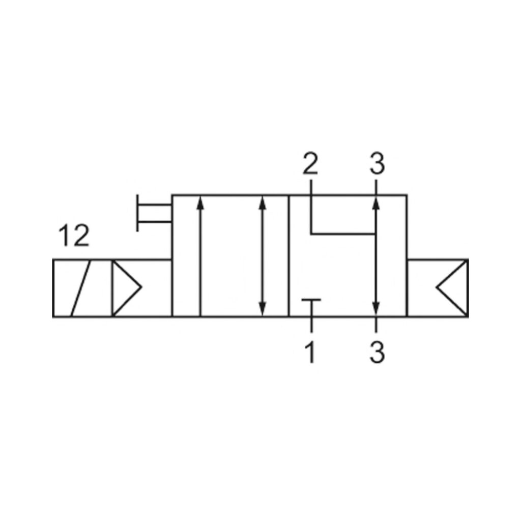 3/2-Wegeventil, NAMUR, mono, NC, Anschluss G 1/4, 230 V, 50Hz