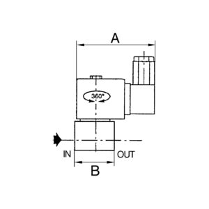 3/2-Wege-MV.,MS,NC,direktg. 230 V,50-60 Hz,NBR,Rp 1/8, PN 0-7 bar