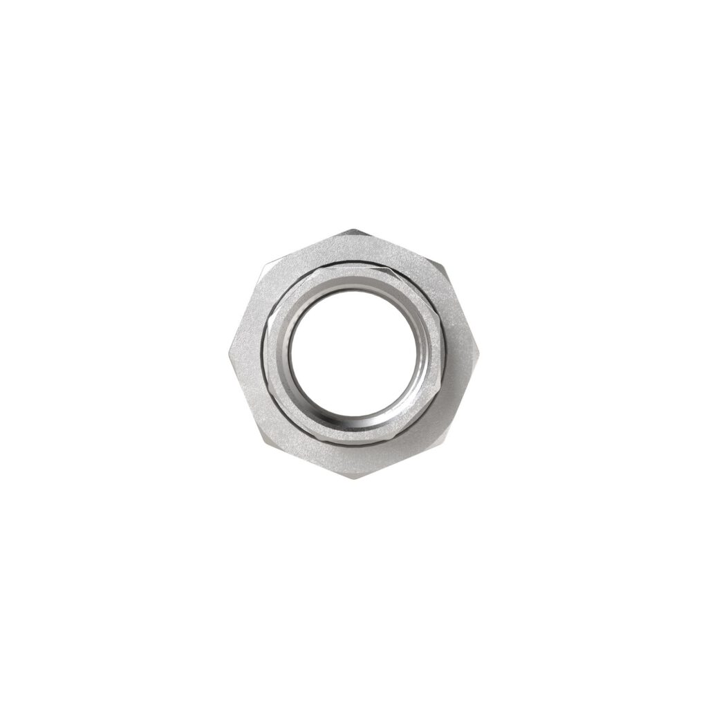 lös. Doppelgew.nippel, flachdicht., Rp 1/4, IG, SW 30, ES 1.4408