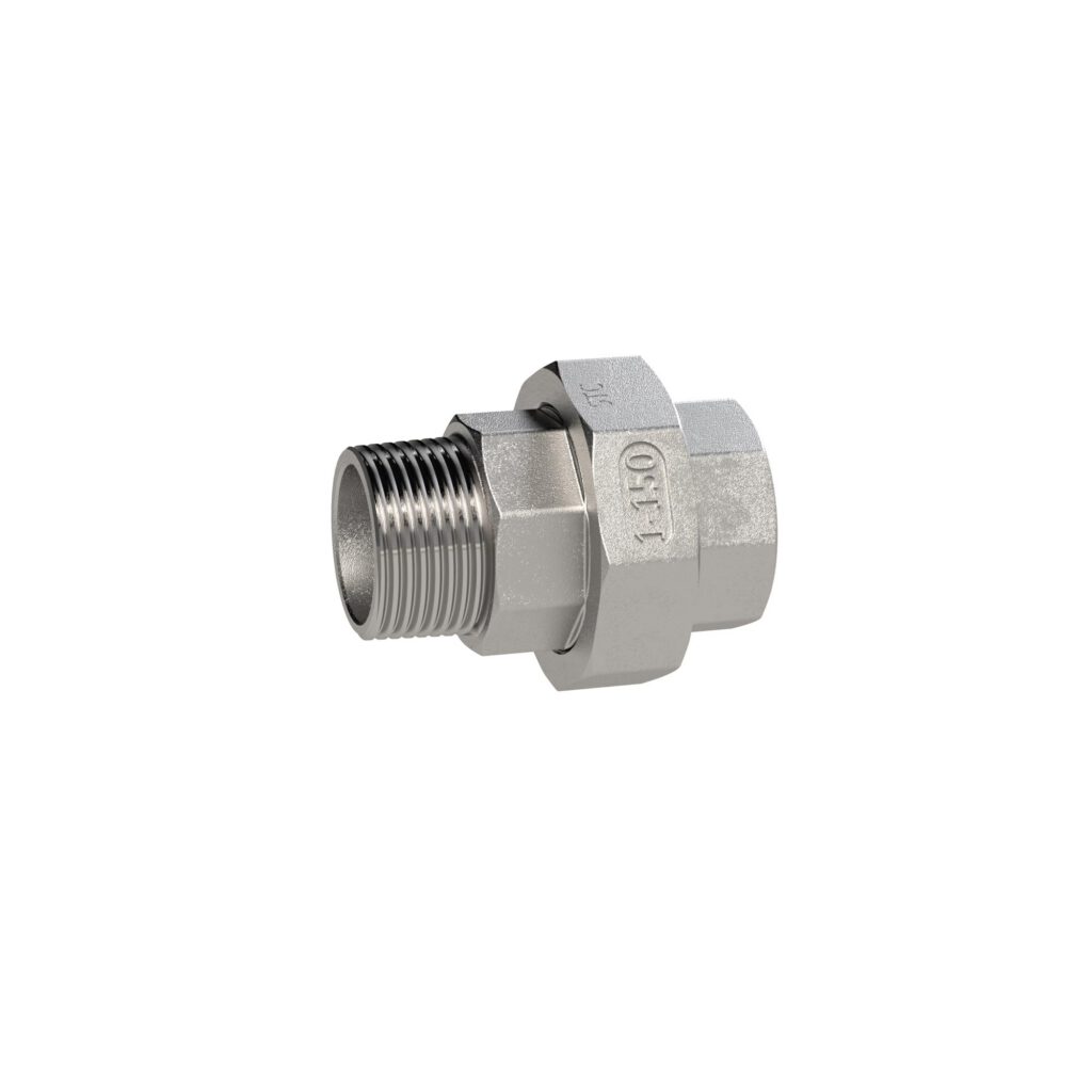 lös. Doppelnippel, kon. dicht., Rp/R 1/4, I/A, SW 30, ES1.4408