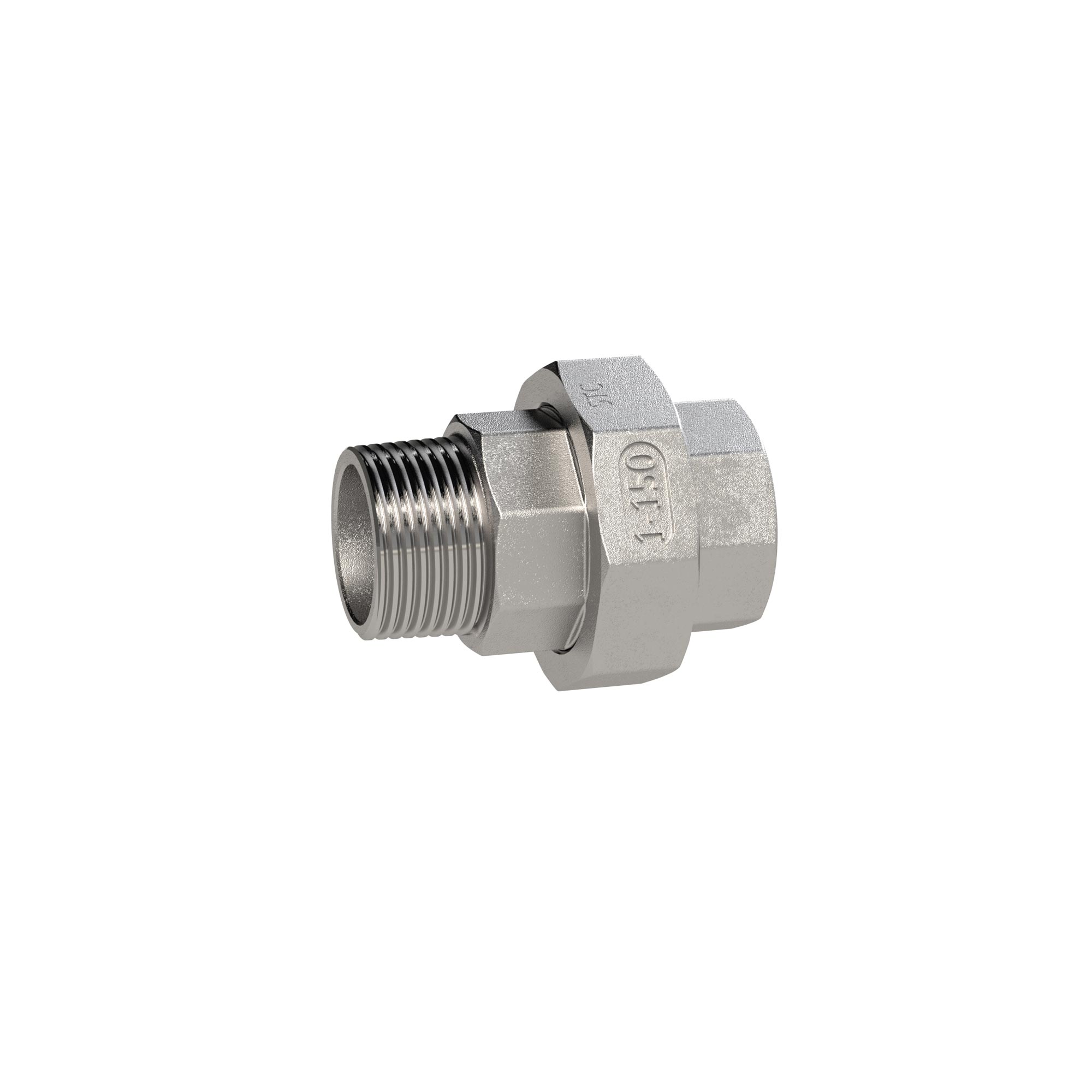 lös. Doppelnippel, kon. dicht., G 1/4, I/A, SW 30, ES1.4408