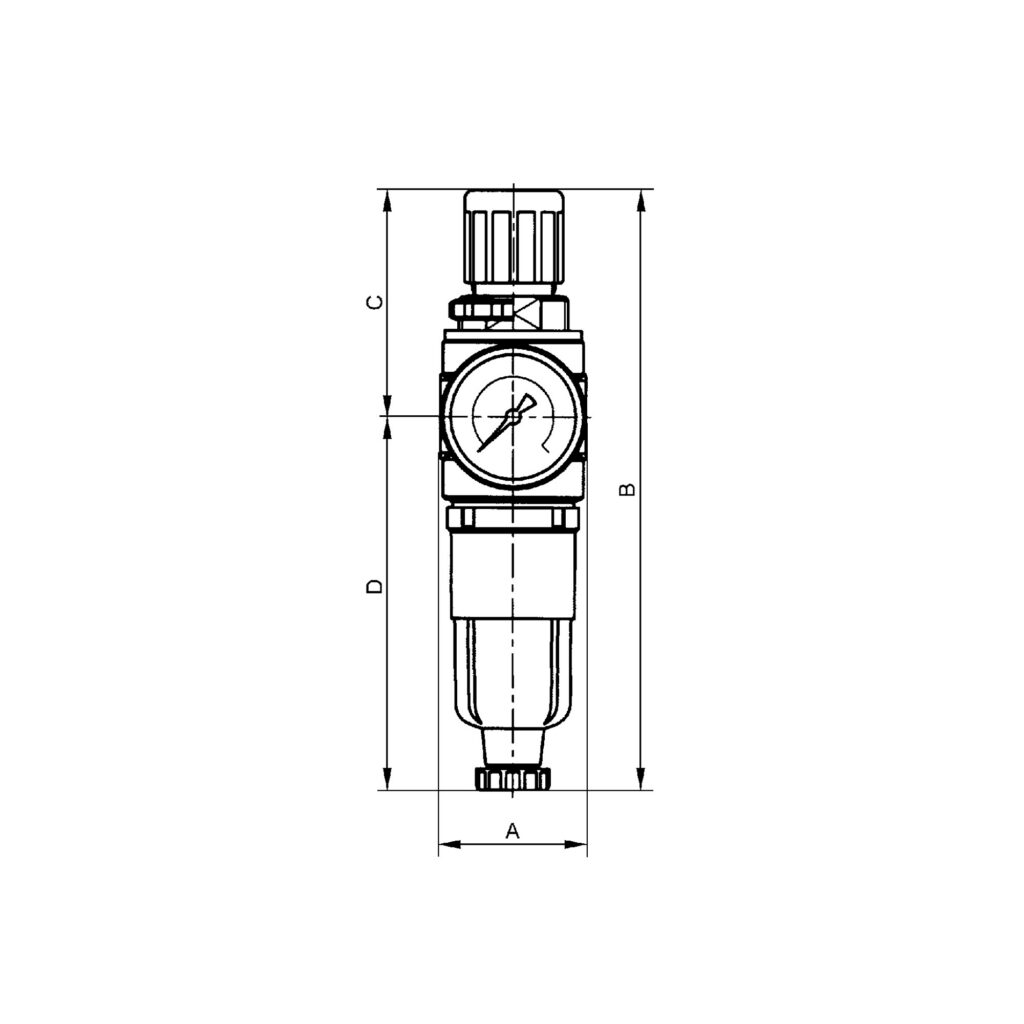 Filterregler »multifix-mini«, mit PC-Behälter, G 1/8, 0,1 - 3 bar
