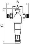 Rückspülfilter für Trinkwasser, DVGW-geprüft, R 3/4