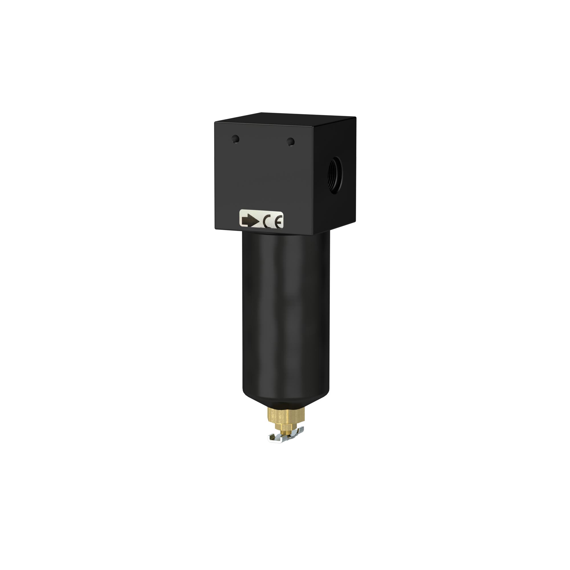 Filter für hohe Drücke bis 40 bar, mit Handablassventil, G 3/8