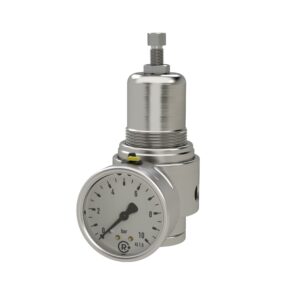 Edelstahl-Druckregler, 1.4404, rücksteuerbar, G 1/4, 0,5 - 8 bar