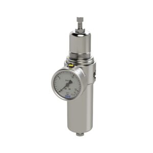 Edelstahl-Filterregler 1.4404, rücksteuerbar, G 1/4, 1,0 - 15 bar
