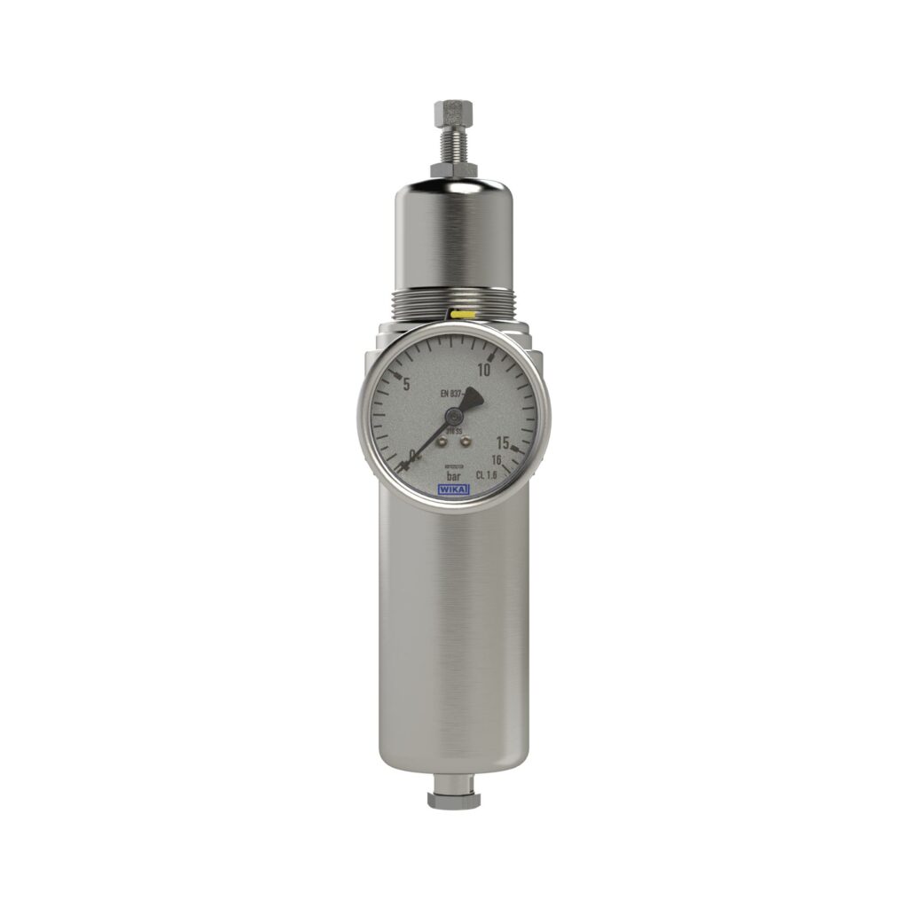 Edelstahl-Filterregler 1.4404, rücksteuerbar, G 1/4, 1,0 - 15 bar