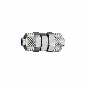 Gerade Verbinder, für Schlauch 4/2 mm, SW 10, Messing vernickelt