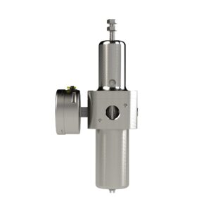 Edelstahl-Filterregler 1.4404, rücksteuerbar, G 1/4, 0,5 - 8 bar