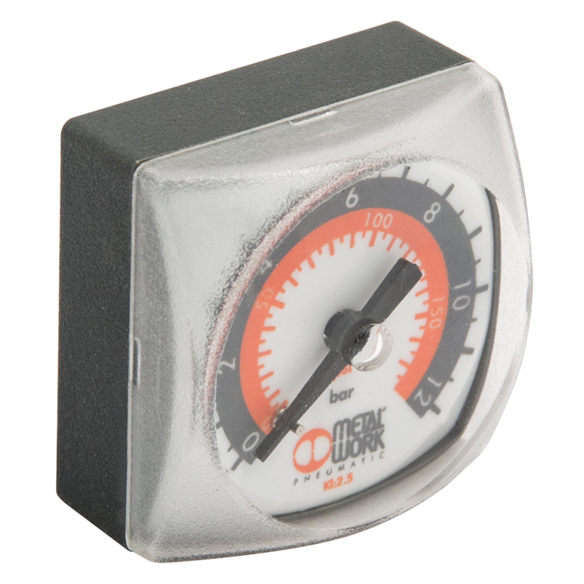 Manometer Metal Work, G 1/8 hinten, 0-4 bar,40x40