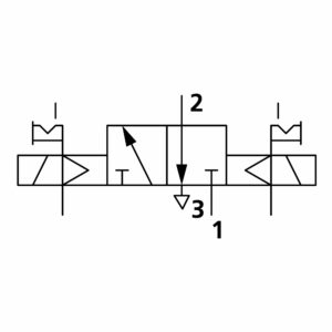 3/2-Wegeventil, elektropn., ext. Steuerluft, bistabil, G 1/8