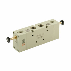 5/3-Wegeventil, elektropn., ext. Steuerl., Mitte geschl.,G 1/2