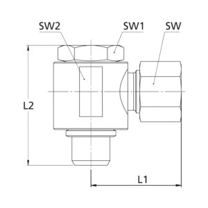 Schwenkbare Winkel-Verschraubung, M8x1,0 a., Rohr-Außen-Ø 4