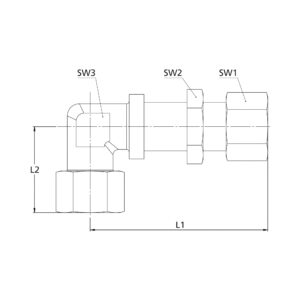Winkel-Schottverschraubung, Rohr-Außen-Ø 6 mm, Stahl verzinkt