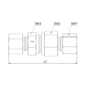 Rückschlagventil, Rohr-AØ 6mm, PN max. 250, Stahl verzinkt