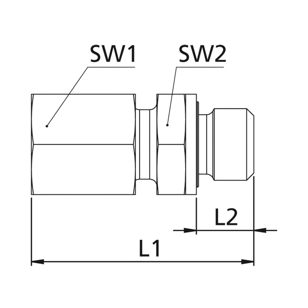 Gerade Einschraubverschraubung, M10 a., Rohr-Ø 6, Stahl verz.