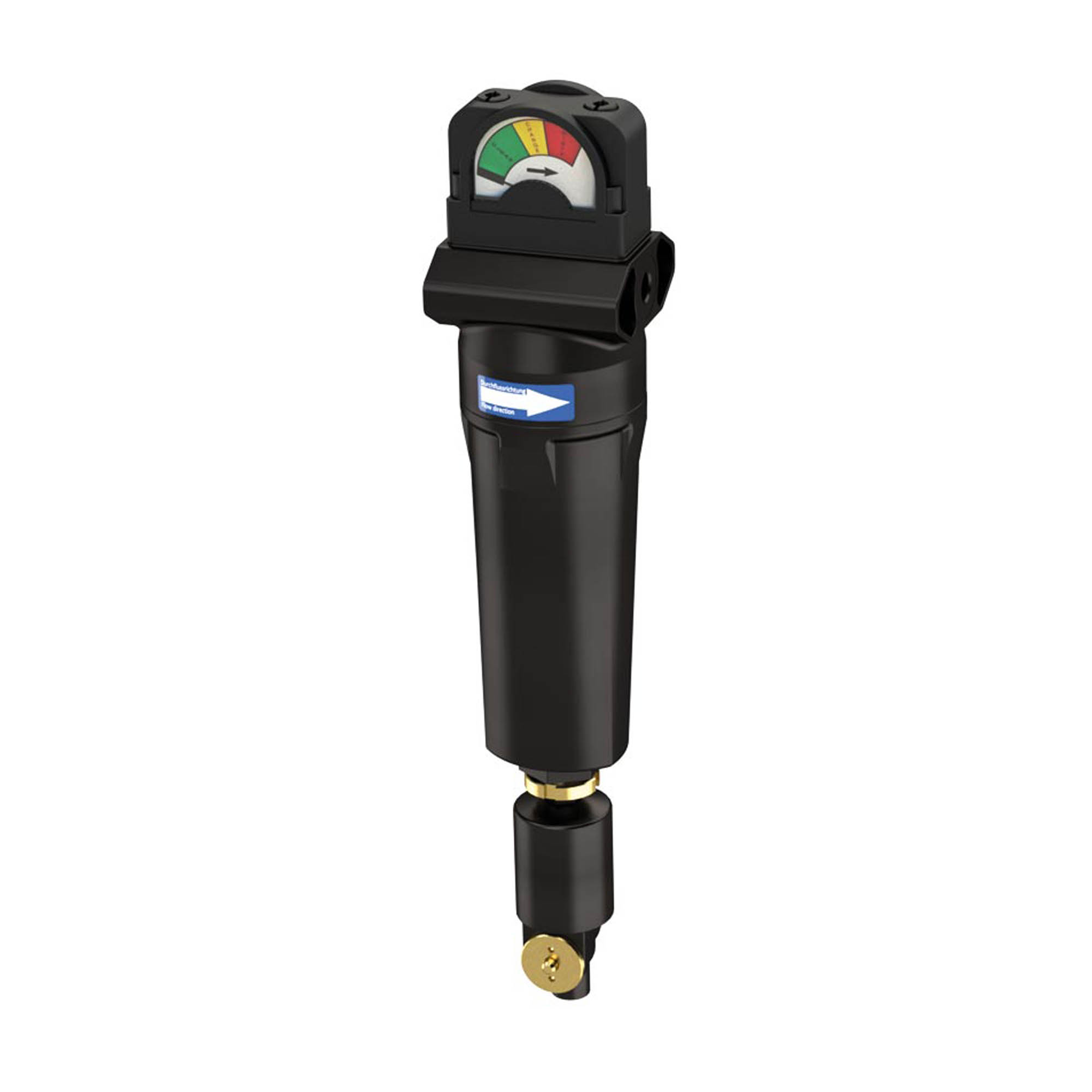 Mikrofilter G3/8 mit Differenzdruckmanometer, 0,01 µm