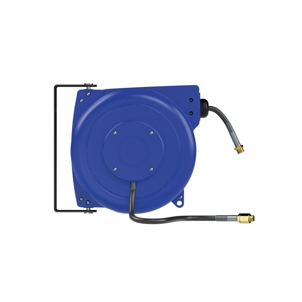 Schlauchaufroller,Druckluft/Wasser,PVC-Schl. ø 12x8,R1/4-R3/8, 8m