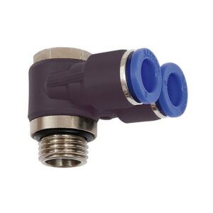 Y-Winkelsteckverschraubung »Blaue Serie«, drehbar, M5 außen Ø 4mm