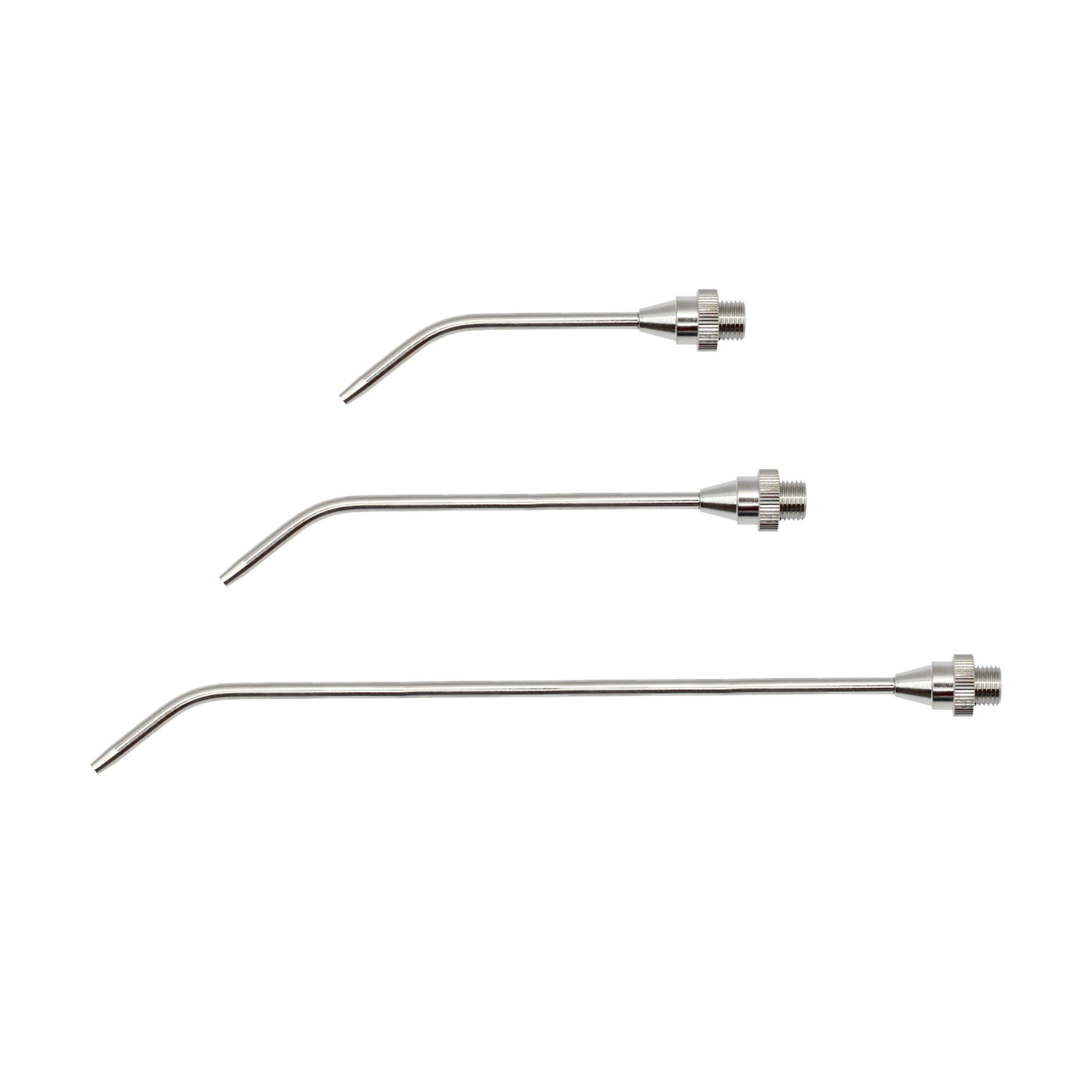 Verlängerungsdüse, Bohrung 3,0 mm, MS vern., 100 mm lang gebogen