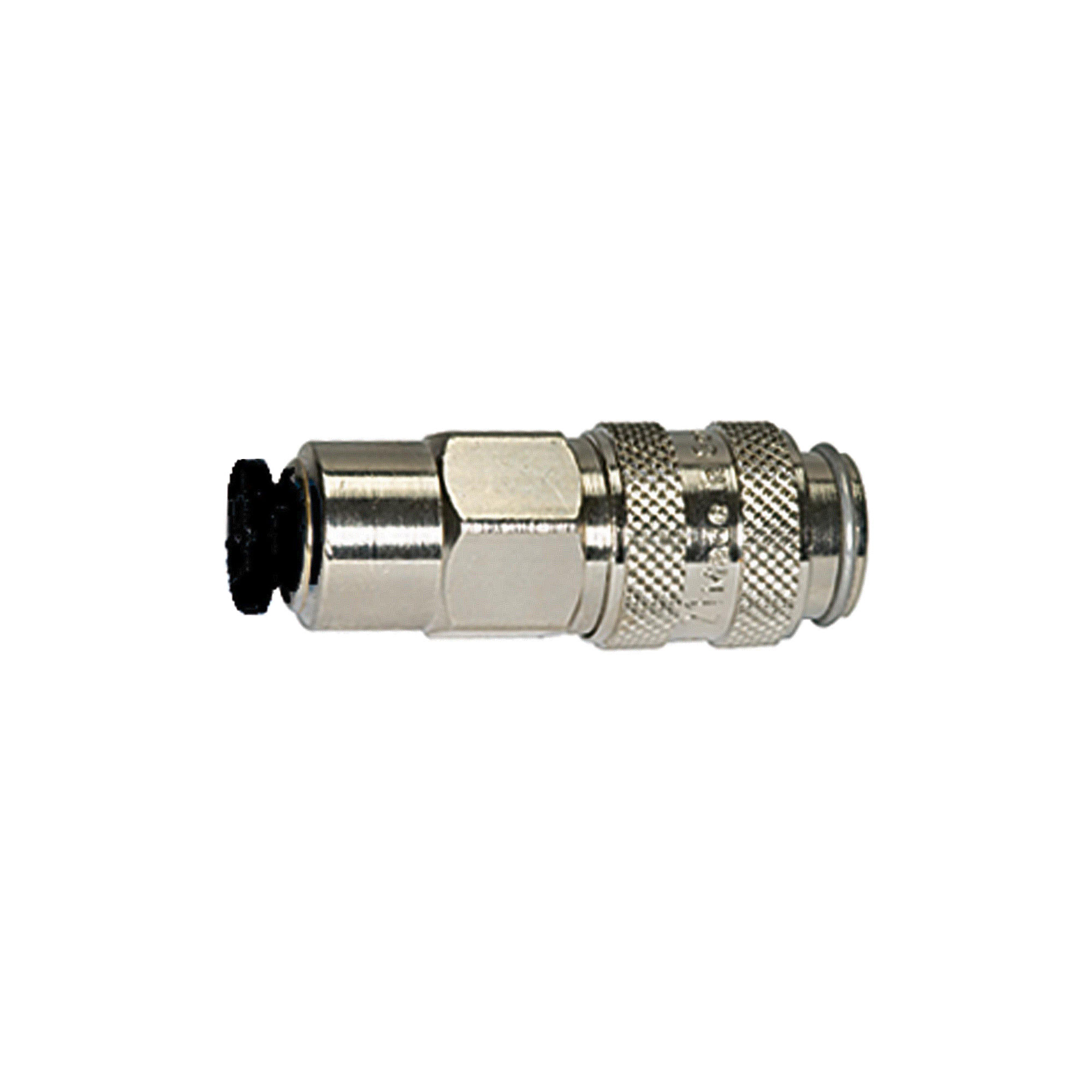 Schnellverschlusskupplung NW 5, MS vern., push-in Anschluss 6 mm