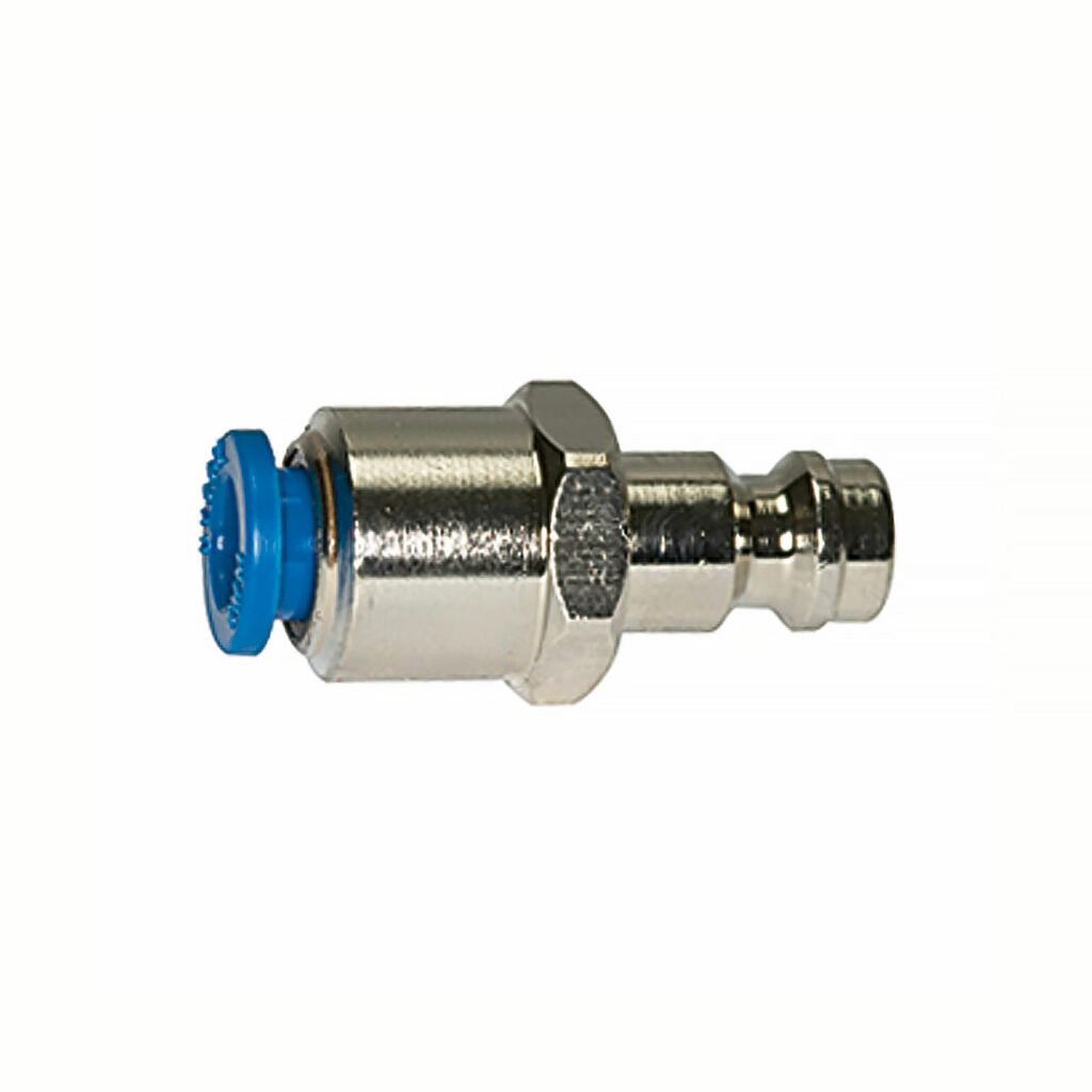 Einstecknippel push-in 6 mm, für Kupplungen NW 5, Messing vern.