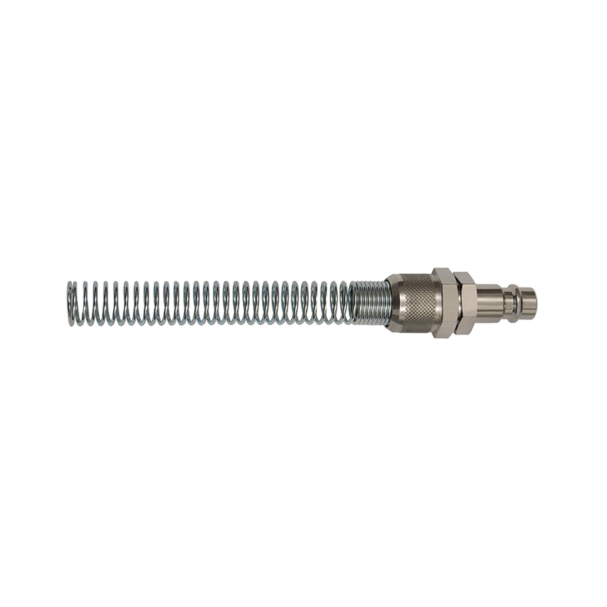 Nippel,NW7,2 - NW7,8,Stahl verz.,f. Schlauch6x4,mit Knickschutz