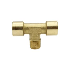 T-Stück, innen/außen/innen, G/R 1/8, SW 10, Messing blank