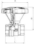 Kugelhahn Feineinstellung, Messing vernickelt/blank, G 1 1/4