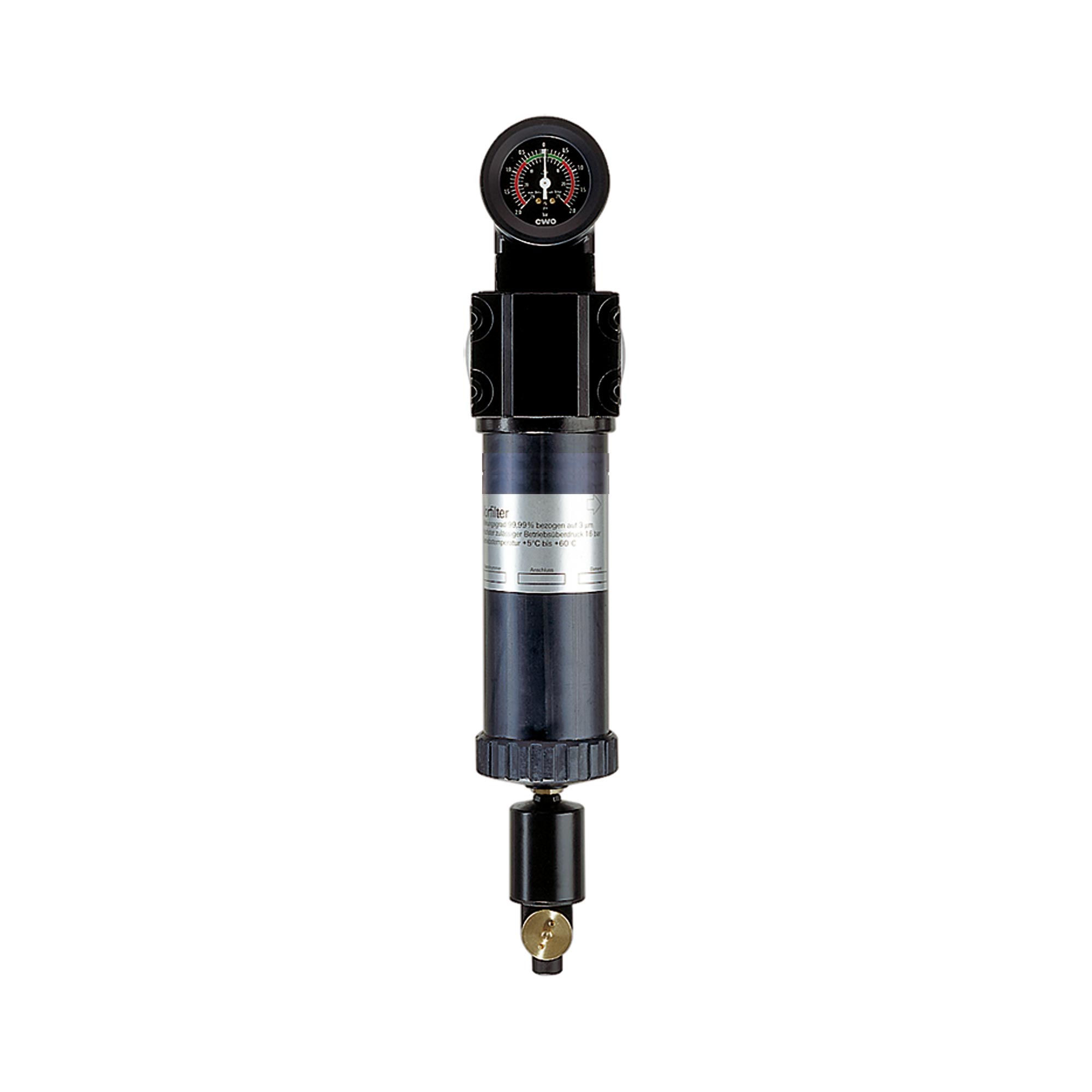 Vorfilter mit Differenzdruckmanometer, 3 µm, G 1 1/4